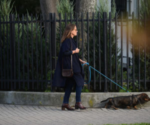 Monika Jaruzelska z psem
