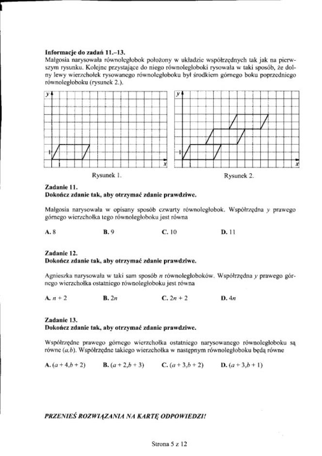 Egzamin gimnazjalny 2012 - MATEMATYKA 25.04.2012 - ODPOWIEDZI, ARKUSZE, PYTANIA, ROZWIĄZANIA. Test gimnazjalny 2012