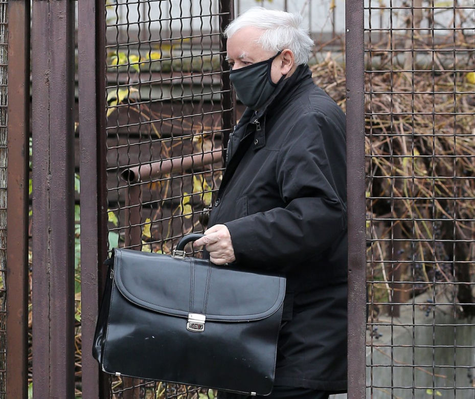 Jarosław Kaczyński. Tak prezes wyszedł do pracy