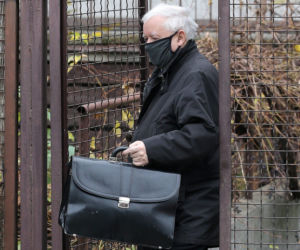 Jarosław Kaczyński. Tak prezes wyszedł do pracy