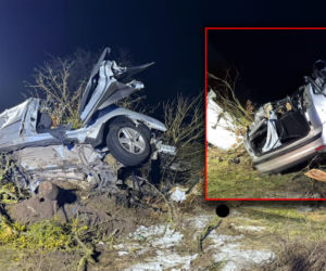 Auto wypadło z drogi i rozbiło się na drzewie! 18-letni kierowca nie miał szans