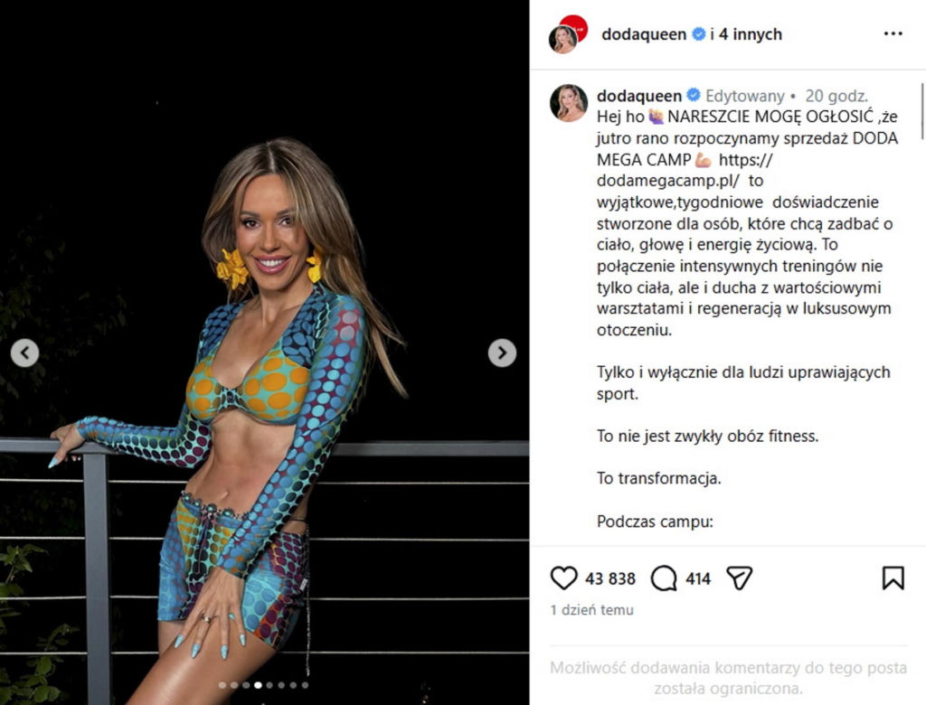 Doda wytrenuje twój brzuszek za 10 000 zł