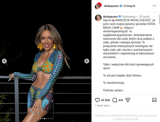 Doda wytrenuje twój brzuszek za 10 000 zł