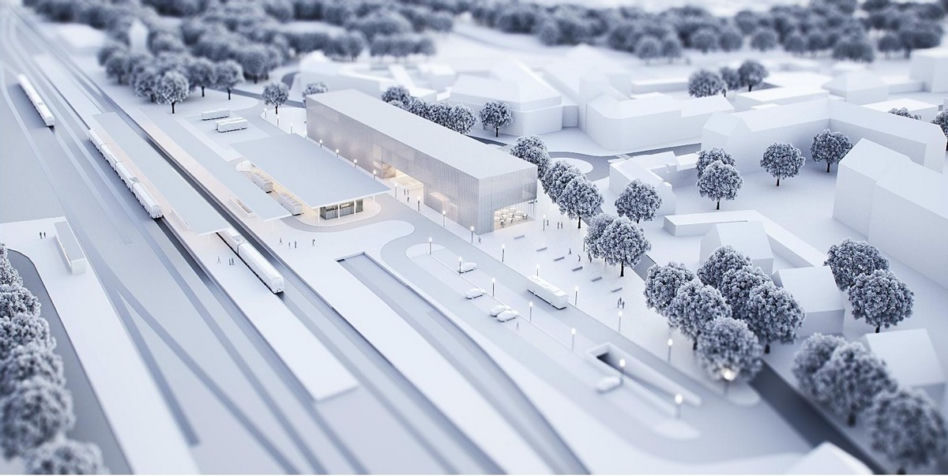 Projekt dworca kolejowo-autobusowego w Goleniowie powiązanego z centrum kultury i aktywności lokalnej