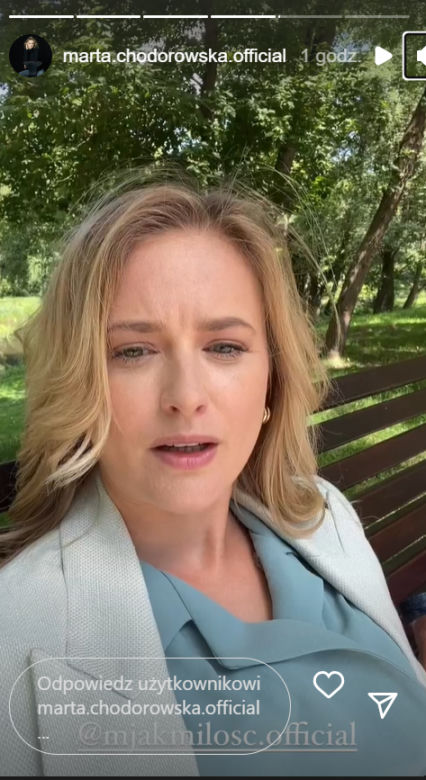 M jak miłość. Marta Chodorowska (Julia) na planie