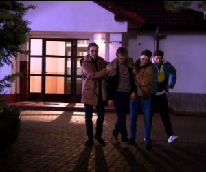 Barwy szczęścia, odc. 2045. Kajtek (Jakub Dmochowski), Stefan (Krzysztof Kiersznowski), Eryk (Patryk Cebulski), Justin (Jasper Sołtysiewicz)