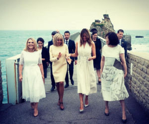 Małgorzata Tusk z Melanią Trump i Brigitte Macron