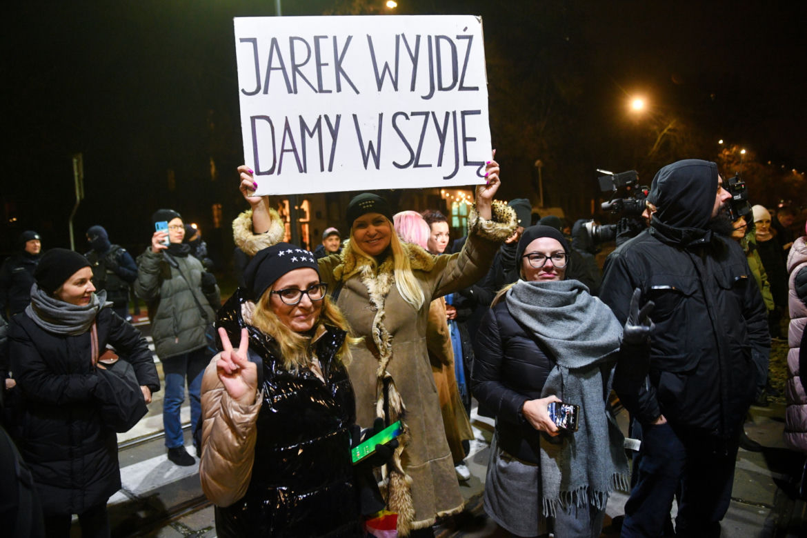 Protest pod domem Jarosława Kaczyńskiego