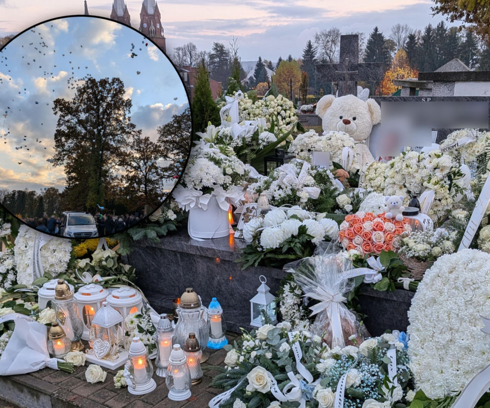 Grób 3-letniego Miecia utonął w kwiatach. Chłopiec spoczął obok ukochanego dziadka, po którym odziedziczył imię
