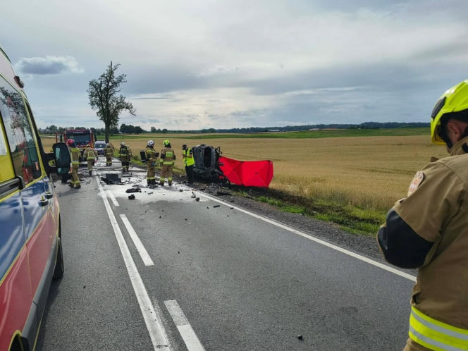 Tragiczny wypadek na DK 16 w Jędrychowie