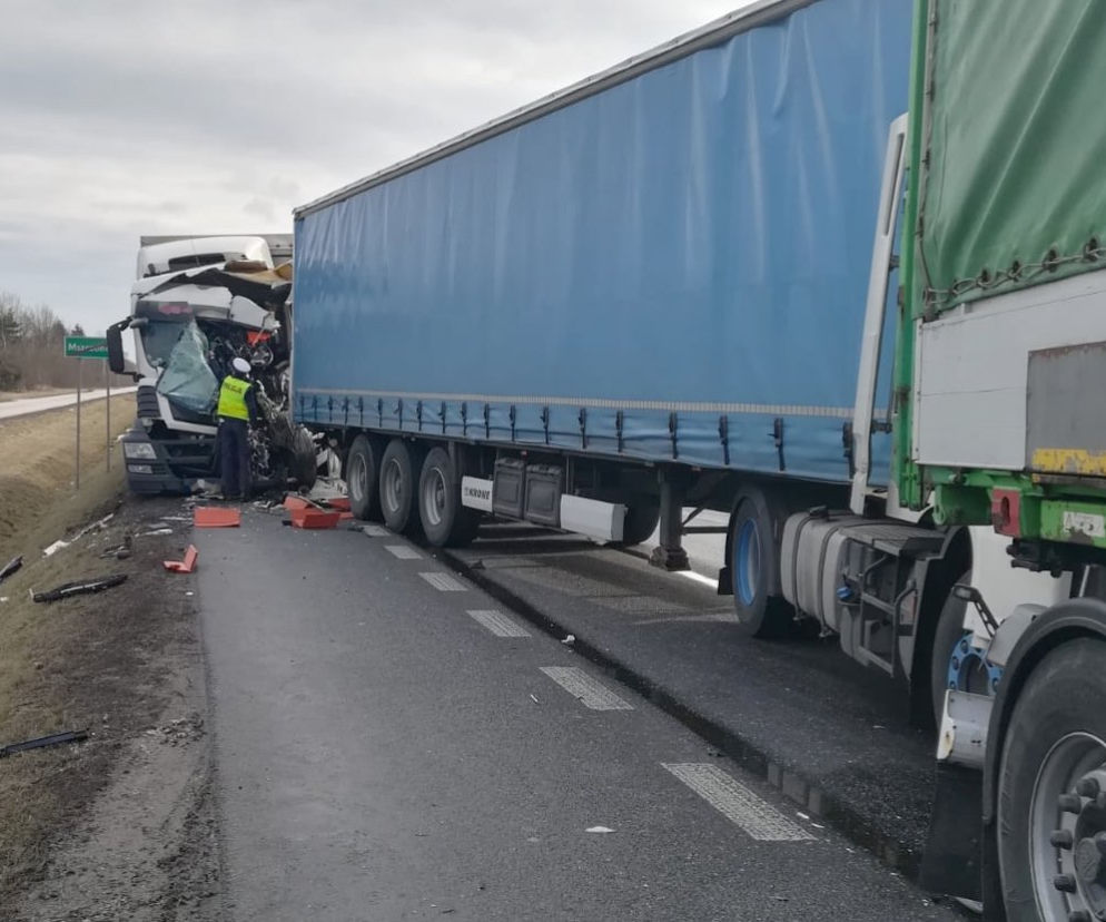wypadek cięzarówek