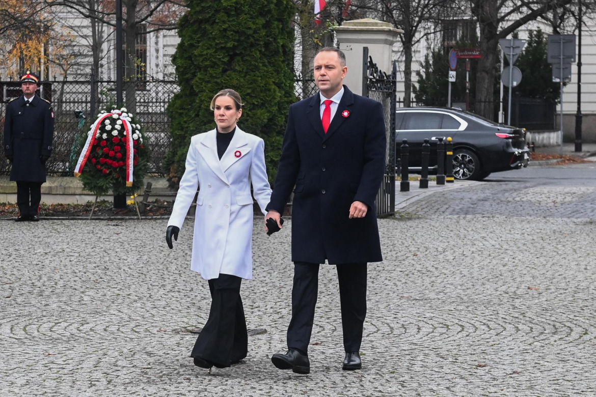 Marta Nawrocka w czasie obchodów Narodowego Święta Niepodległości