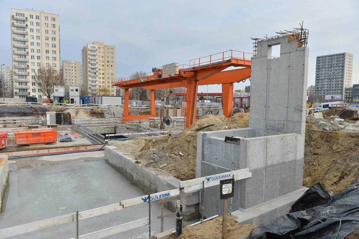 Budowa stacji metra na Targówku
