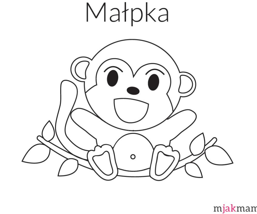małpka - kolorowanka