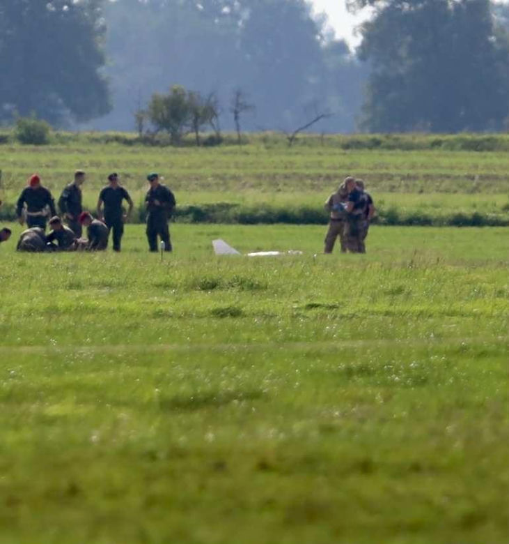 Dron runął na pole rolnika pod Elblągiem