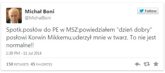 Michał Boni Twitter