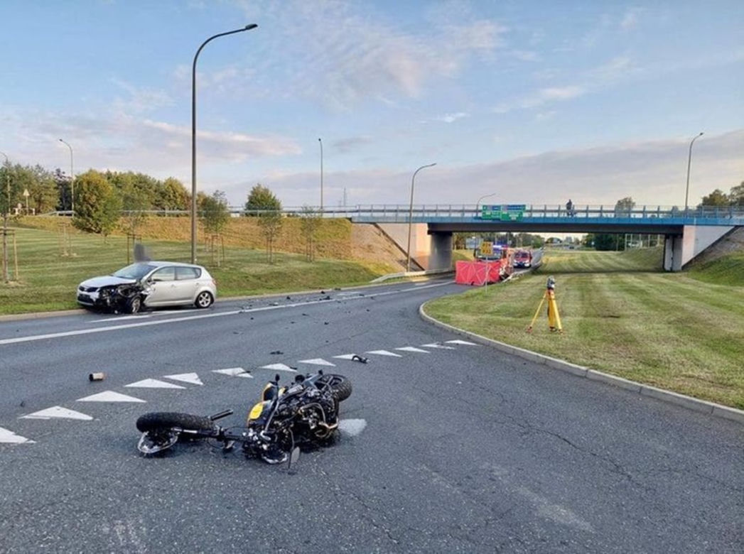 Wypadek śmiertelny w Żorach. Zginął motocyklista