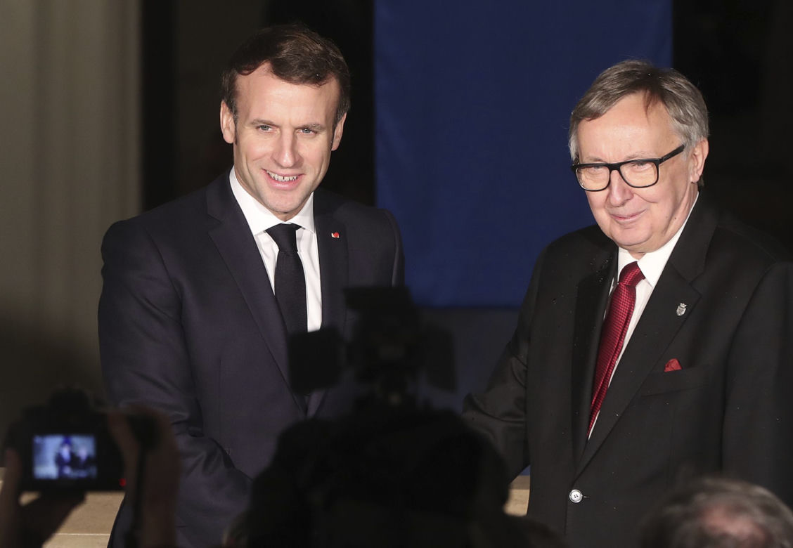 Macron w Krakowie