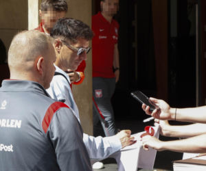 Robert Lewandowski na zgrupowaniu kadry we Wrocławiu