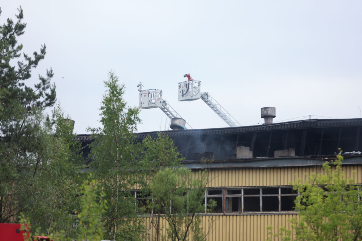Pożar chemikaliów w Kaczycach