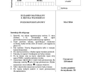 Matura 2014 Język Włoski poziom podstawowy