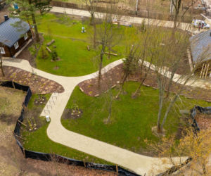 Domki fińskie na Polu Mokotowskim w Warszawie