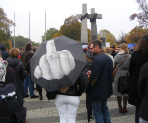 Czarny i biały protest w Poznaniu