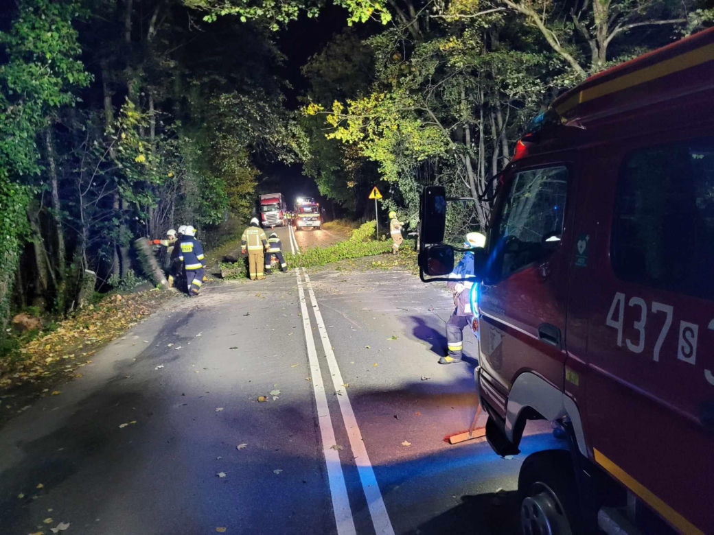 Potężne wichury w Beskidach łamią drzewa. Interweniują strażacy