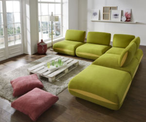 sofa w salonie