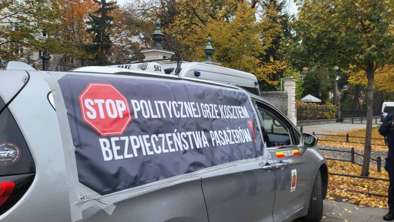 Protest taksówkarzy w Warszawie 16.10.2025