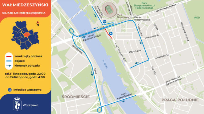 Remont Wału Miedzeszyńskiego