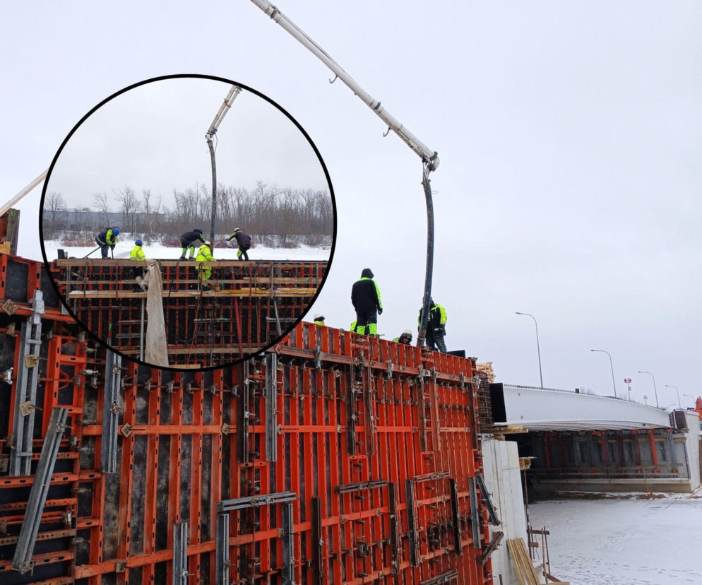 Nowy most powstaje w Warszawie. Nawet zimą budowa nie stoi w miejscu