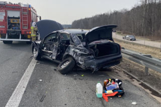 dachowanie cięzarówki na A2