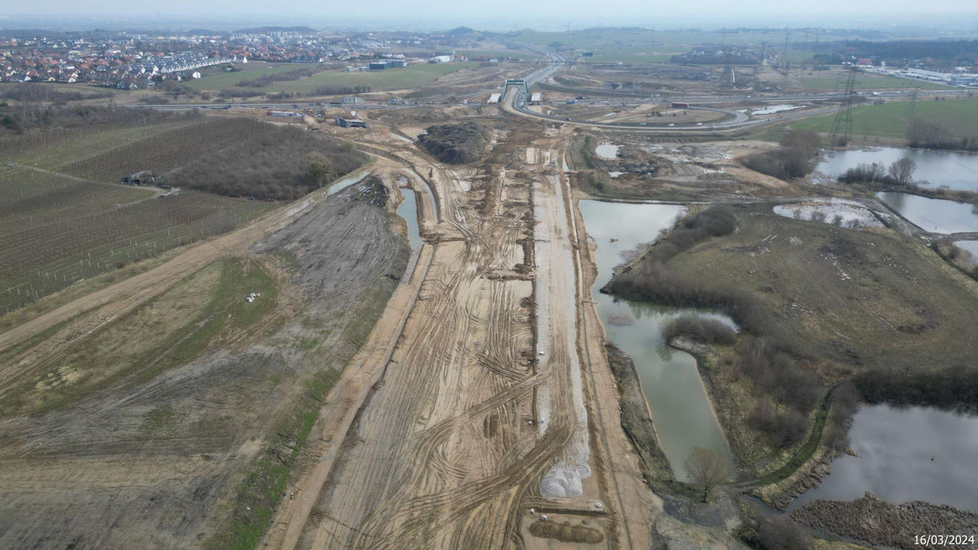 Budowa obwodnicy Metropolii Trójmiejskiej - zdjęcia marzec 2024