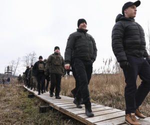 Karol Nawrocki na granicy w Wigilię