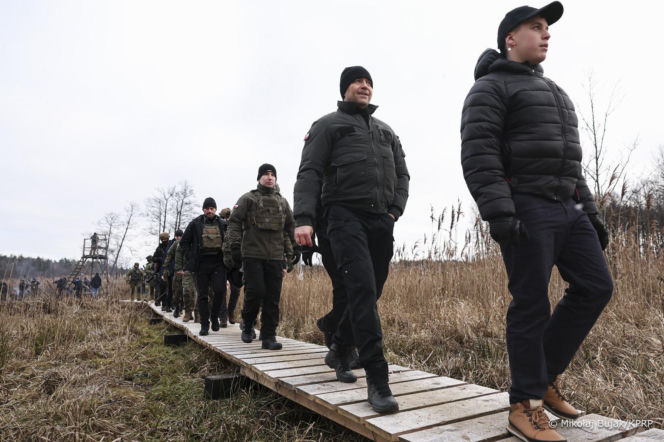 Karol Nawrocki na granicy w Wigilię