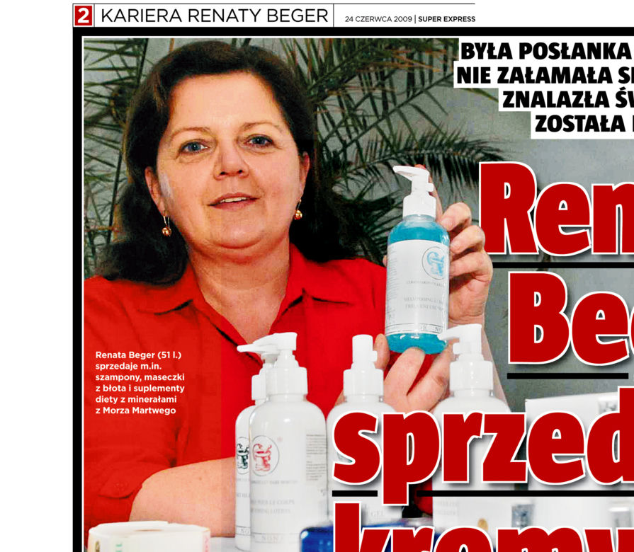 Renata Beger sprzedaje kremy po domach!