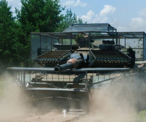 Ukraiński czołg Abrams „Lucyfer”. Jak Ukraina modyfikuje czołgi przed dronam