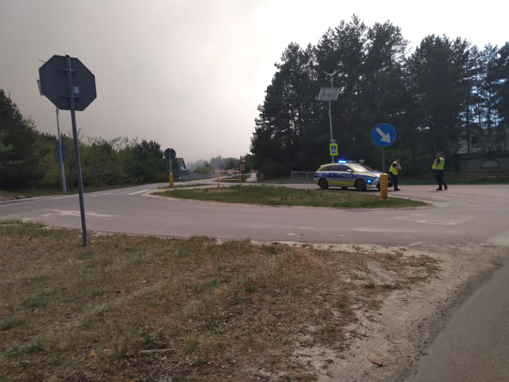 Pożar w Puszczy Białowieskiej