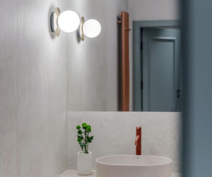 Mieszkanie w kolorach szałwiowej zieleni i ciepłej terakoty