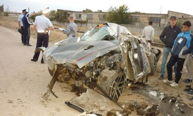 Nissan GT-R - wypadek w Rosji