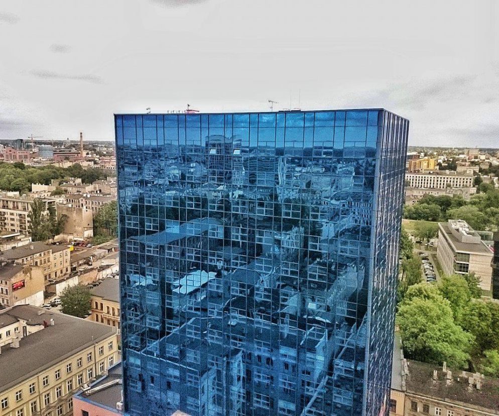 Centrum Łodzi widziane z góry