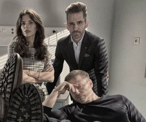 M jak miłość. Andrzej Budzyński (Krystian Wieczorek), Anka (Weronika Rosati), Kamil (Marcin Bosak)