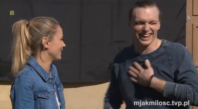 M jak miłość. Radek Małkowski (Tomasz Włosok), Olga Górecka (Katarzyna Grabowska)