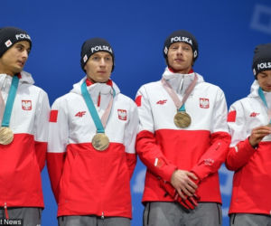 Maciej Kot, Stefan Hula, Dawid Kubacki, Kamil Stoch , brąz, Pjongczang