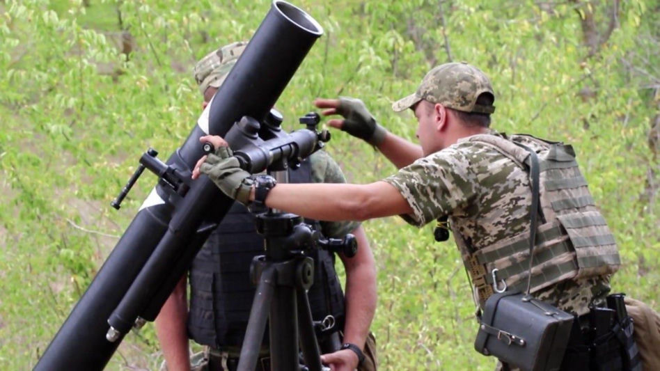 Fiński moździerz 120 mm na Ukrainie