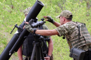 Fiński moździerz 120 mm na Ukrainie