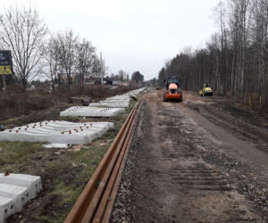 Trwa przebudowa trasy kolejowej Olsztyn - Gutkowo 