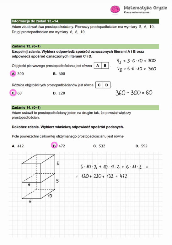 Próbny egzamin ósmoklasisty 2026 matematyka: ODPOWIEDZI
