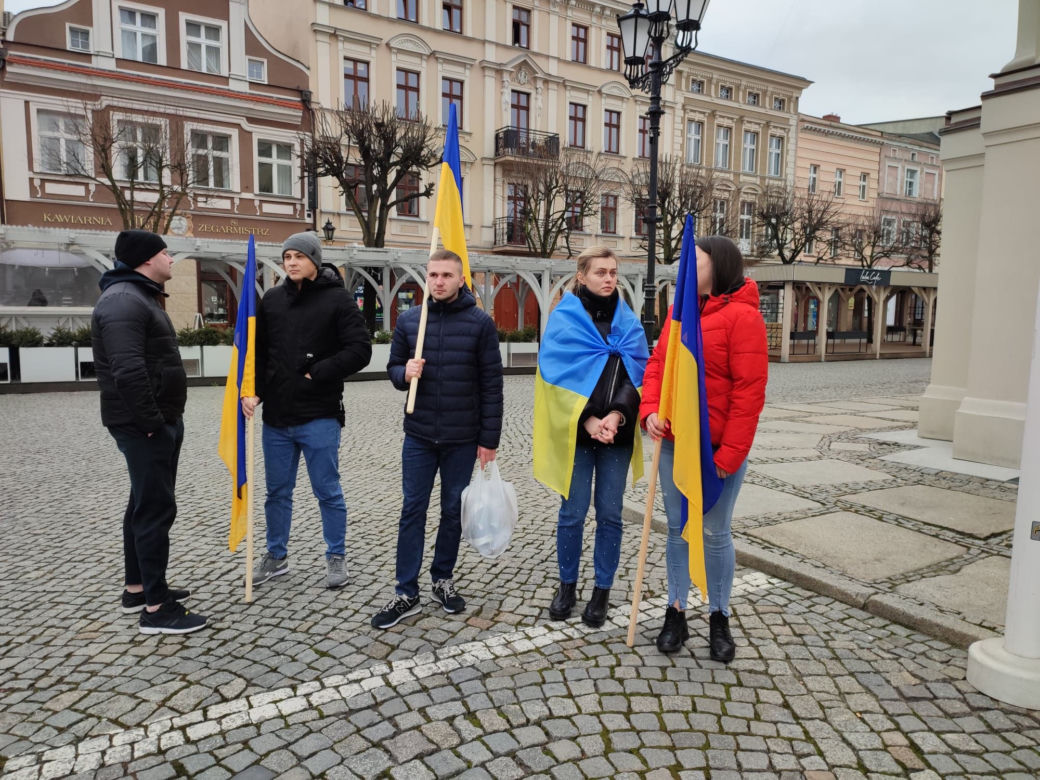 Manifestacja na leszczyńskim rynku